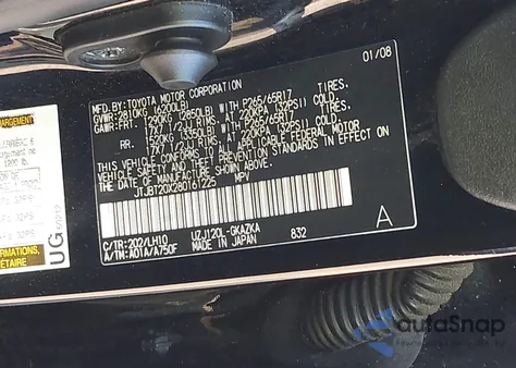 2008 Lexus Gx 470 z USA, uszkodzony, nr VIN JTJBT20X280161225